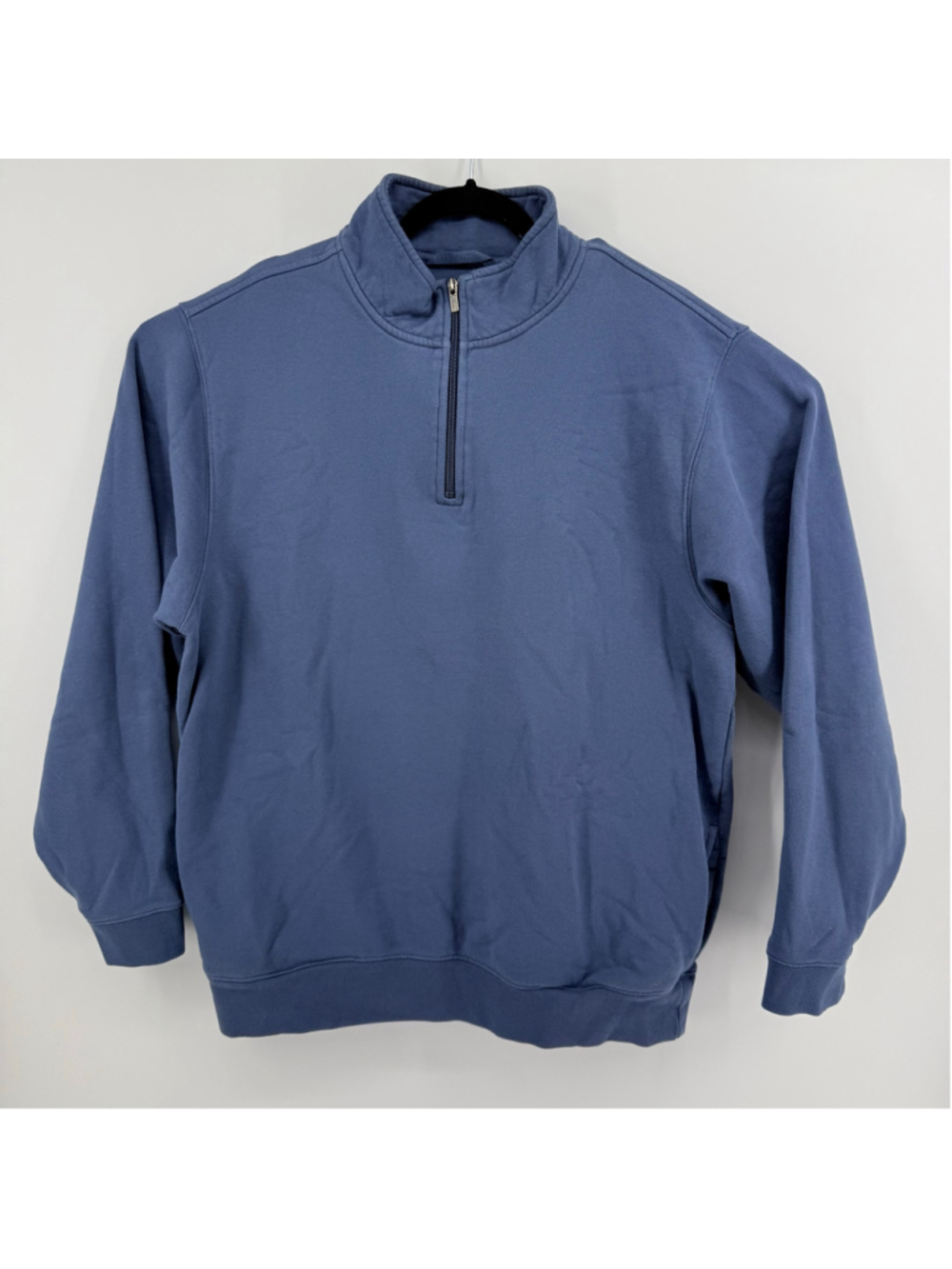 Men's L.L. Bean Blue Quarter Zip Sweater Large Tall Traditional Fit